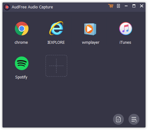 audfree audio captureを起動する