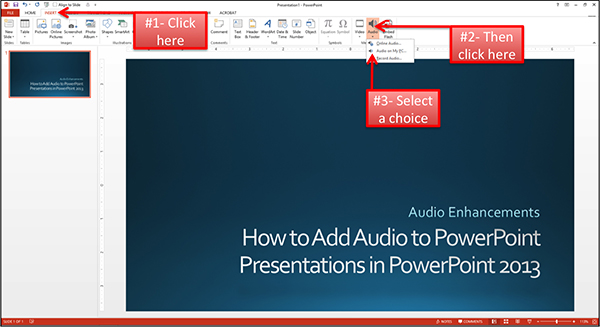 powerpointにspotifyの音楽を追加する