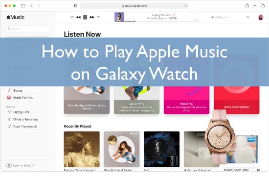 galaxy watchでapple music