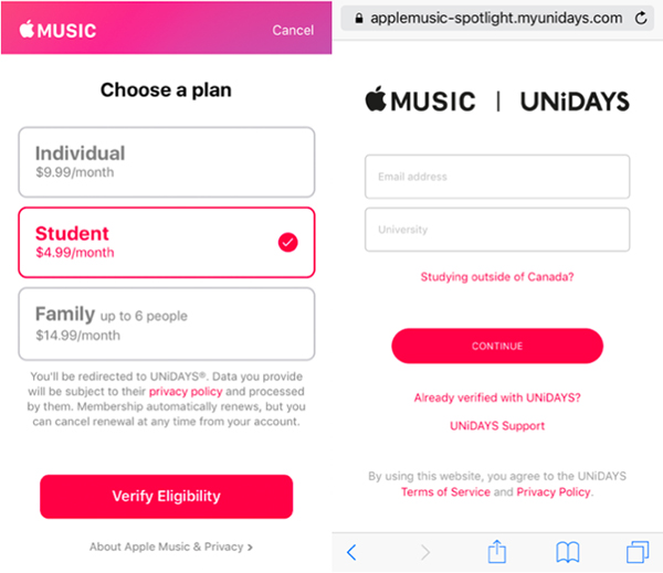 apple music学割のios版