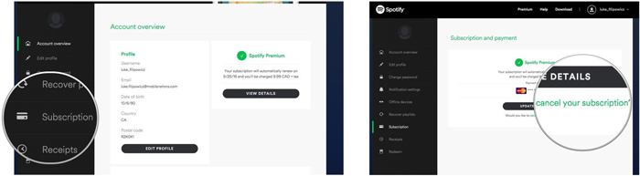 macでspotifyプレミアムを解約する