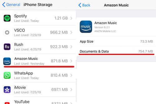 キャッシュをクリアしてamazon musicの曲が再生されないのを修正する