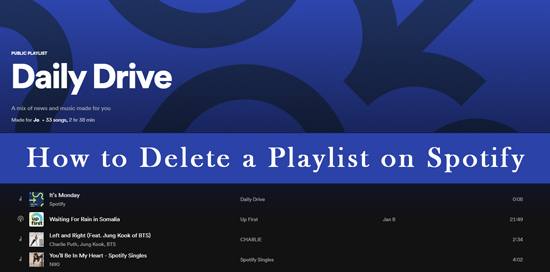 spotifyでプレイリストを削除する方法