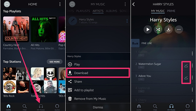 アプリを使ってandroid autoでamazon musicを再生する