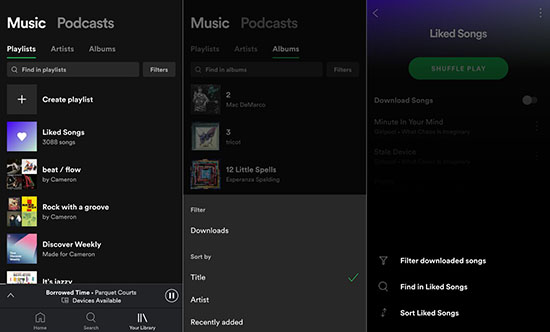 spotify はどこで音楽をアンドロイドにダウンロードするのか