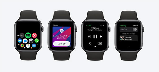 spotify apple watchの機能