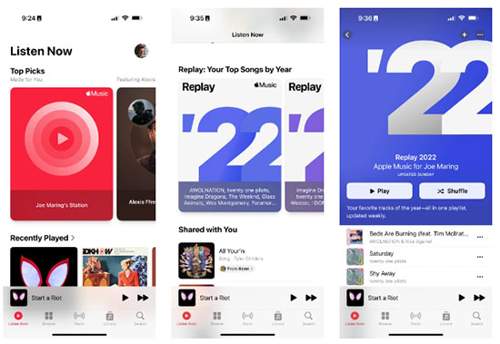 apple music replayのプレイリストを探す