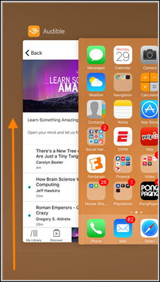 audibleアプリを強制終了するios