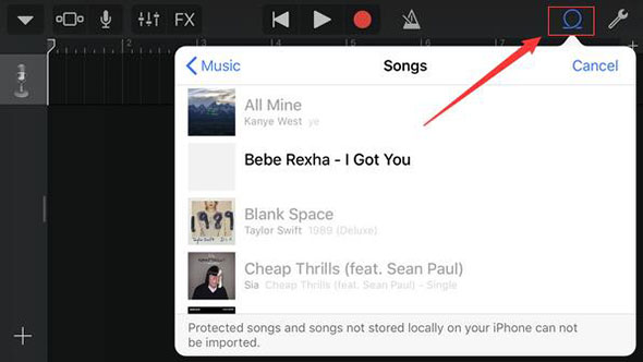 iphoneでspotifyからgaragebandに曲をインポートする