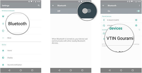 bluetoothで携帯電話とechoを接続する