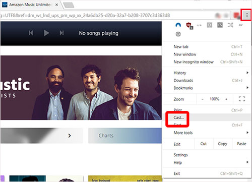 chromeブラウザーでamazon musicをgoogle homeで再生する