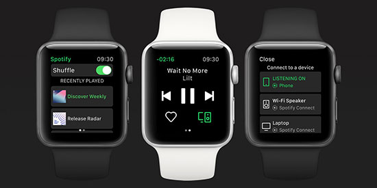 電話なしでapple watchでspotify