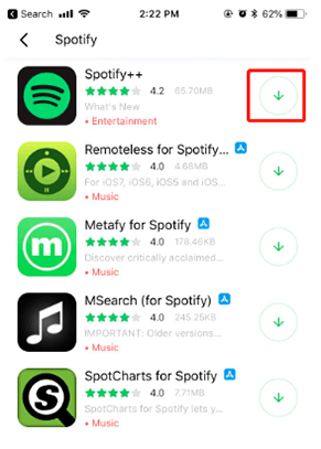 tutuapp経由でspotifyをインストールする