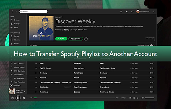 spotifyのプレイリストを別のアカウントに転送する