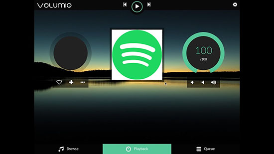 volumioでspotify